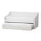Baxton Studio Barnstorm White Faux Leather Upholstered Daybed with Trundle Bed 131-7303 - alternate 2